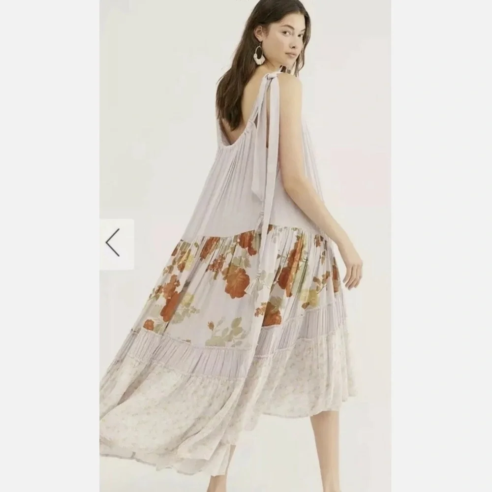 Free People Bare It All Maxi Dress/Lilac NWT